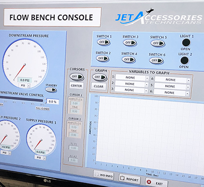 Digital display of pneumatic test stand